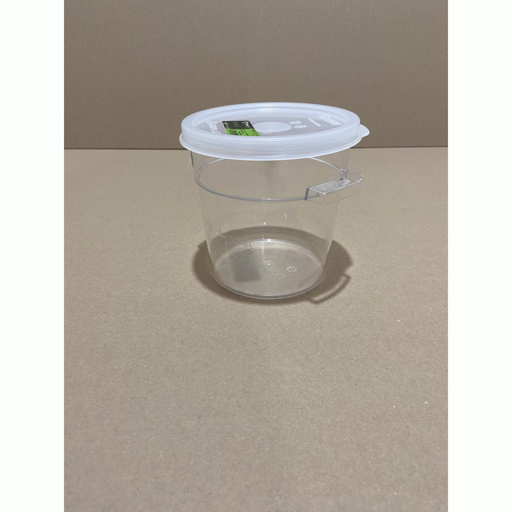 Круглий контейнер для зберігання продуктів 0,95 л з полікарбонату (Кришка продається окремо) GRP--001 Gastro Plast PC Прозорий