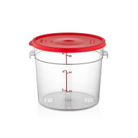 Круглий контейнер для зберігання продуктів 6 л з полікарбонату (Кришка продається окремо) GRP--006 Gastro Plast PC Прозорий