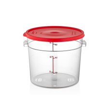 Круглий контейнер для зберігання продуктів 6 л з полікарбонату (Кришка продається окремо) GRP--006 Gastro Plast PC Прозорий