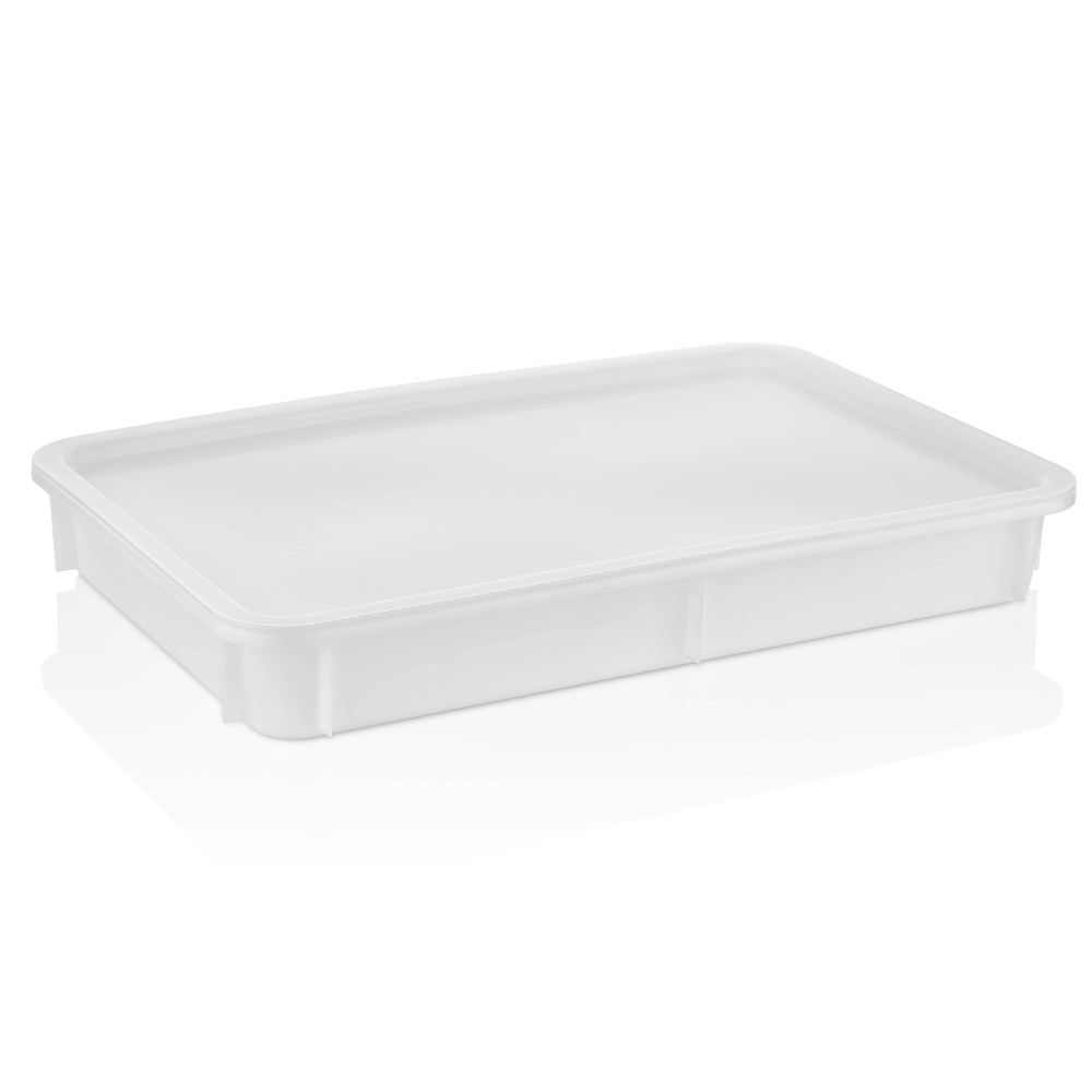 Контейнер для тіста для піци 600*400*75 мм з поліетилену (PE), білий