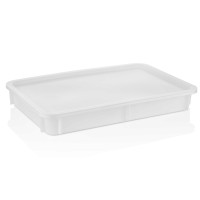 Контейнер для тіста для піци 600*400*75 мм з поліетилену (PE), білий