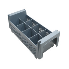 Корзина для посудомийних машин для столових приборів Rock з 8 відділеннями CKB--008 Gastro Plast PP Сірий