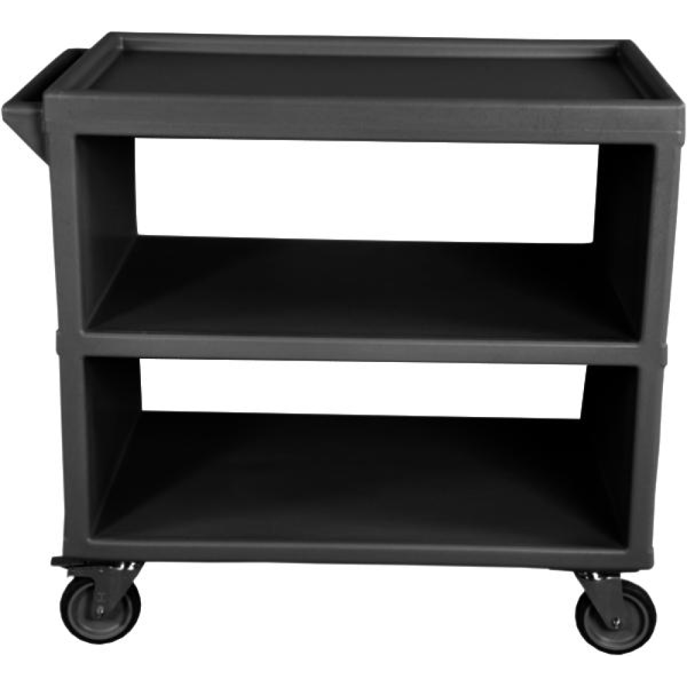 Візок 3-х полочний 2-х сторонній, закритий моноблок SAA--0085 Gastro Plast PE Чорний