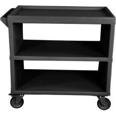 Візок 3-х полочний 2-х сторонній, закритий моноблок SAA--0085 Gastro Plast PE Чорний