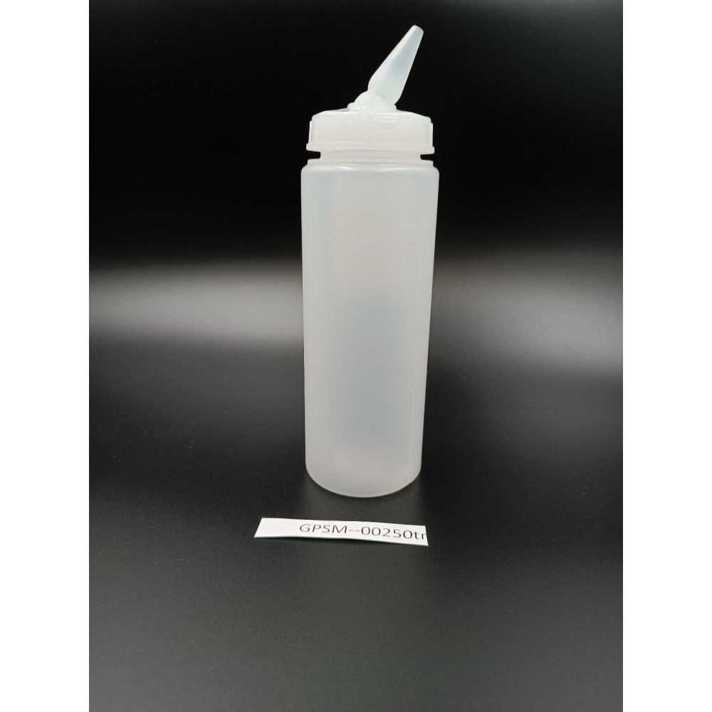 Диспенсер для соусів, прозорий, 250 мл. з обертовим наконечником GPSM--00250tr Gastro Plast PE Прозорий
