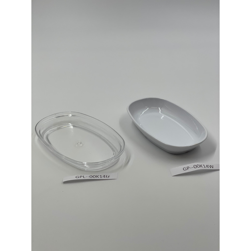 Овальна тарілка з полікарбонату, біла GP--00K14W Gastro Plast PC Білий