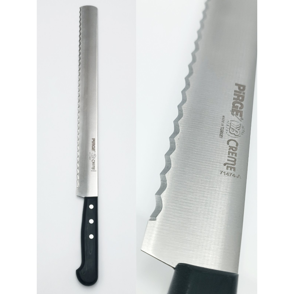 Ніж для торта (тип А), CREME, 30 см, широкий, чорний PRG71474-A-01 Pirge Чорний