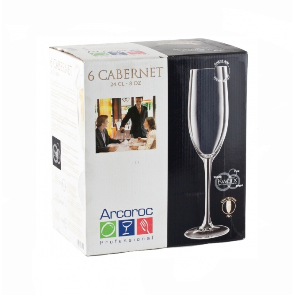 Набір келихів для шампанського Chef&Sommelier Cabernet 240 мл, 6 шт (D0796)