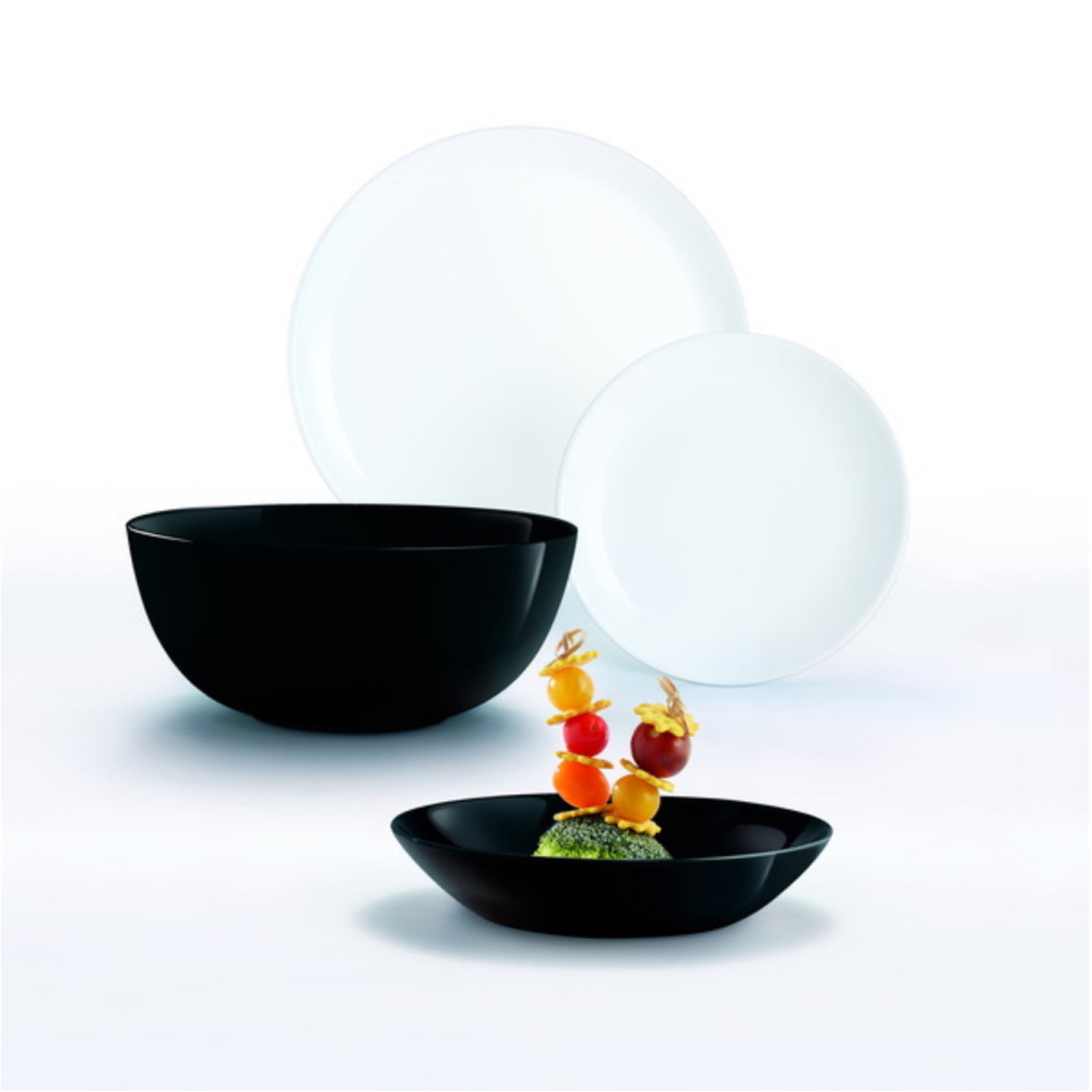 Столовий сервіз Luminarc Diwali Black&White P4360, 19 предметів