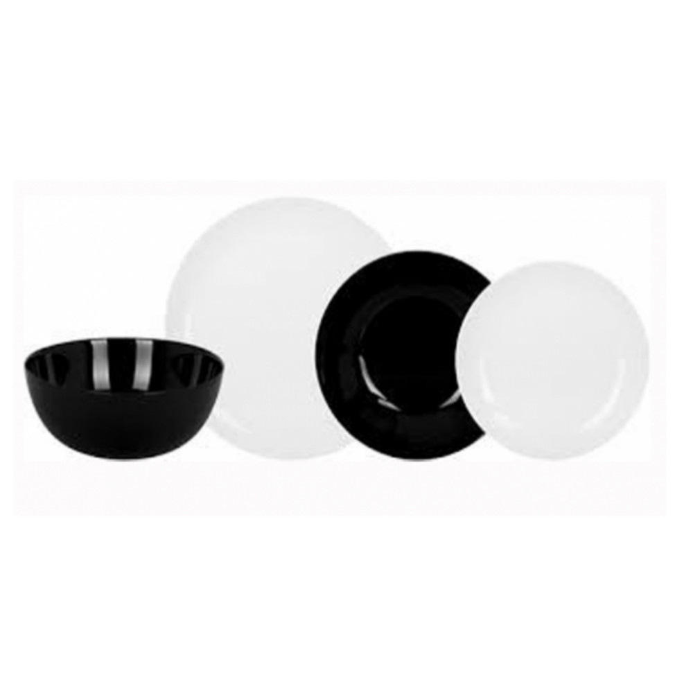 Столовий сервіз Luminarc Diwali Black&White P4360, 19 предметів