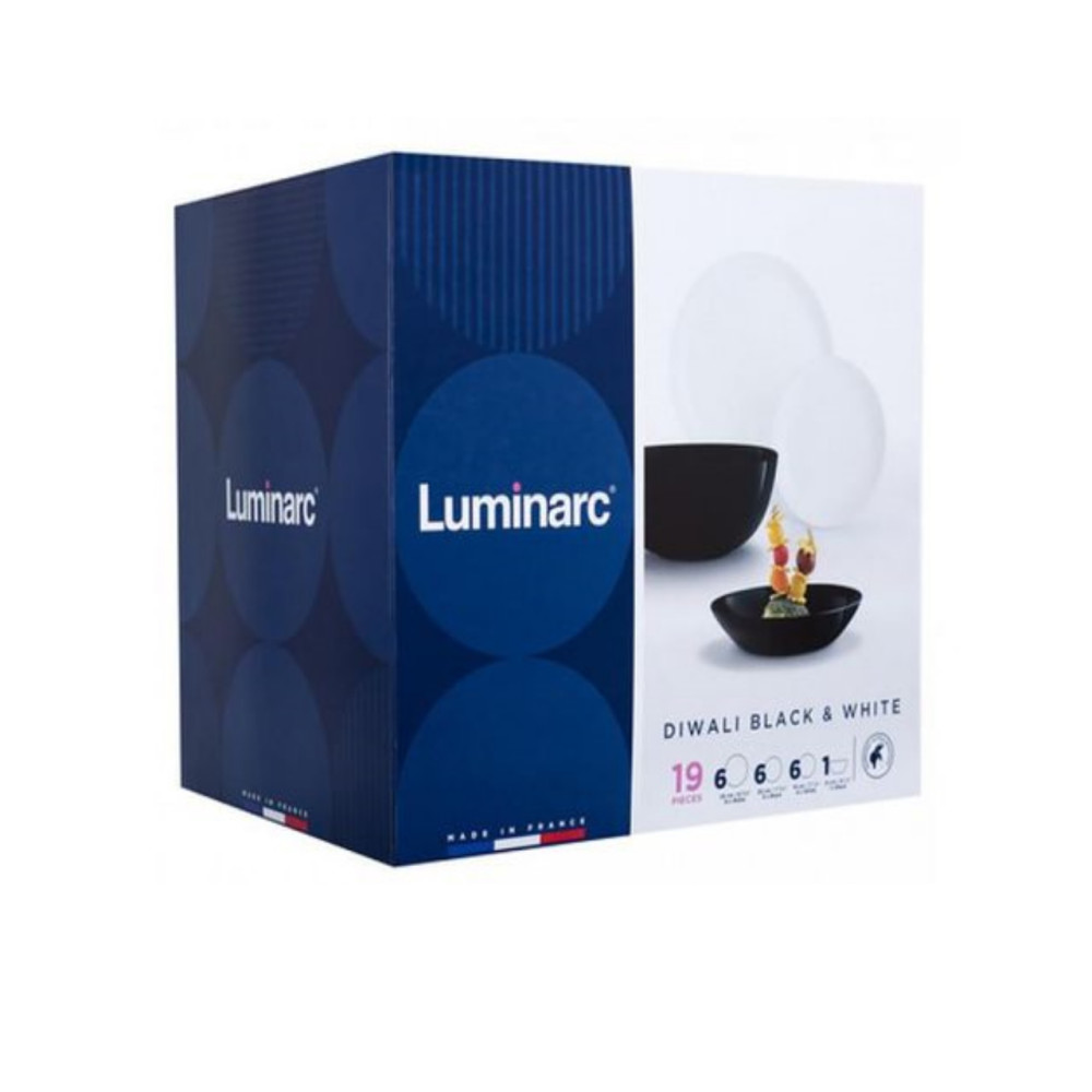 Столовий сервіз Luminarc Diwali Black&White P4360, 19 предметів