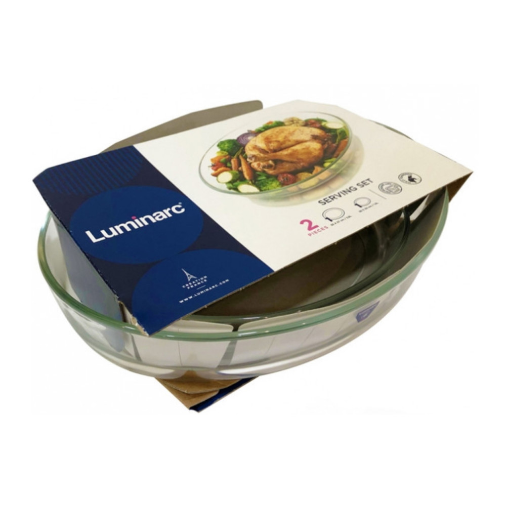 Набір овальних форм для запікання Luminarc Sabot P5606 (1,5л + 3,8л), 2 шт.