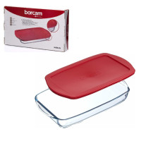 Форма для запікання з кришкою скляна Borcam Pasabahce 34х19 см (59006)