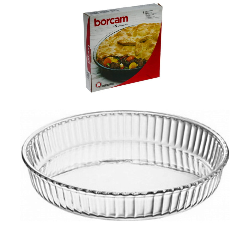 Форма для запікання кругла скляна Borcam 26 см Pasabahce 59044