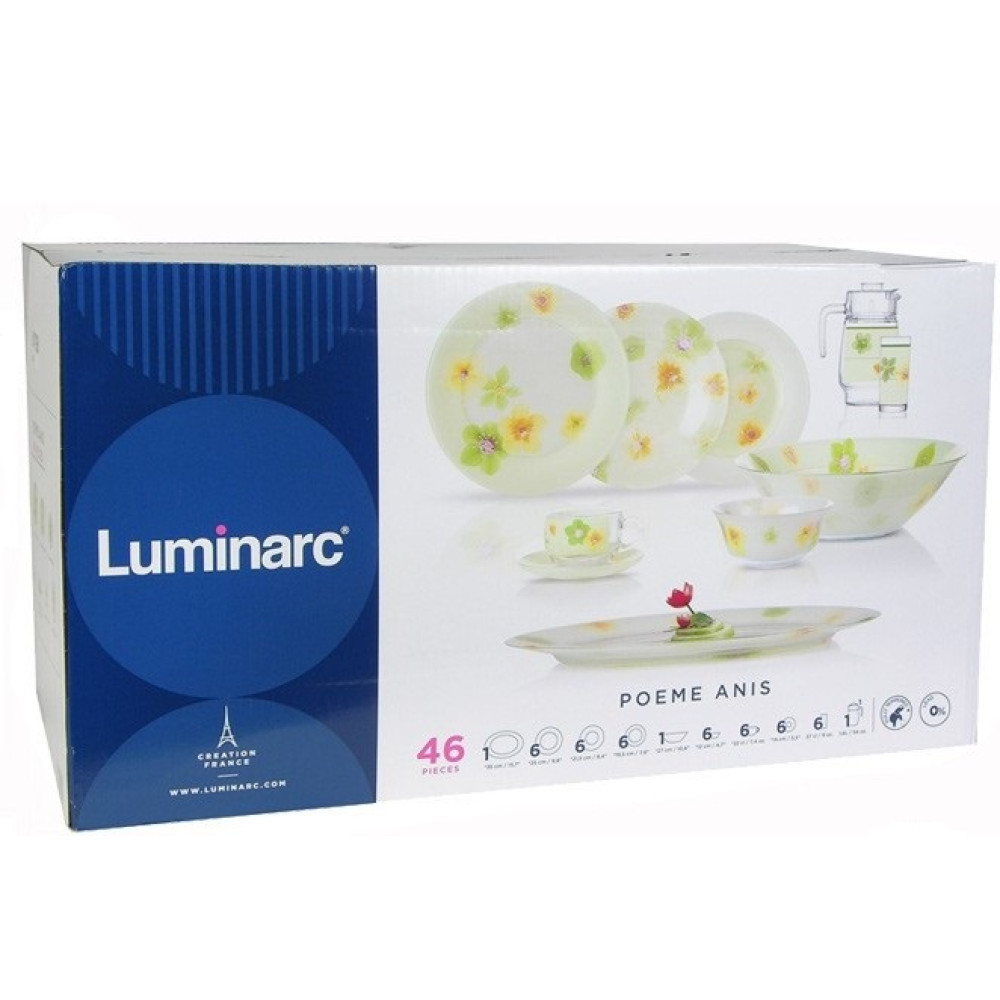 Сервіз столовий Luminarc Amb Poeme Anis 46 предметів (N4798)