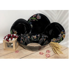 Столовий сервіз Luminarc Neo Carina Minuet Black, 19 предметів (V6291)