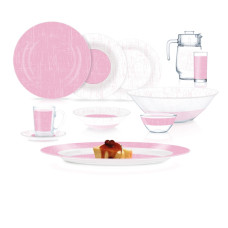 Столовий сервіз Luminarc Ambi Poppy Pink 46 предметів (V5978)