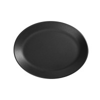 Тарелка овальная Porland Black 240 мм черная фарфоровая (112124/Bl)