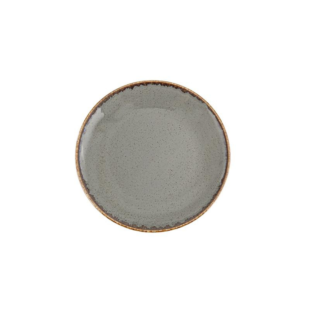 Тарелка круглая 180 мм Porland Dark Grey 187618/DG темно-серая