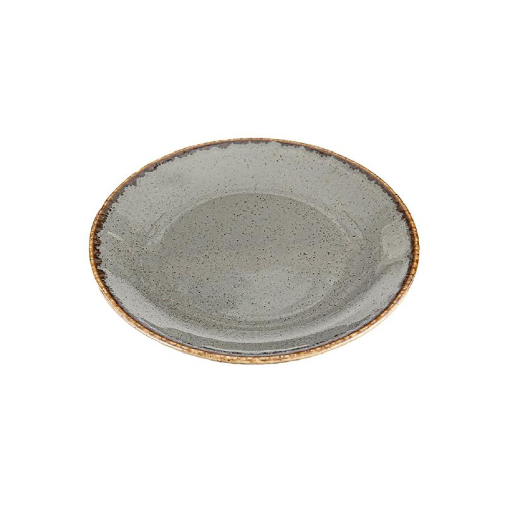 Тарелка круглая 180 мм Porland Dark Grey 187618/DG темно-серая