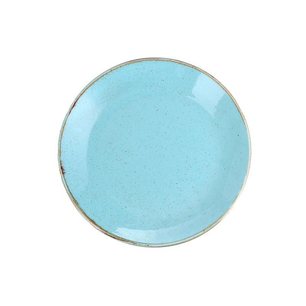 Тарілка кругла Porland Turquoise 187628/T 280 мм бірюзова