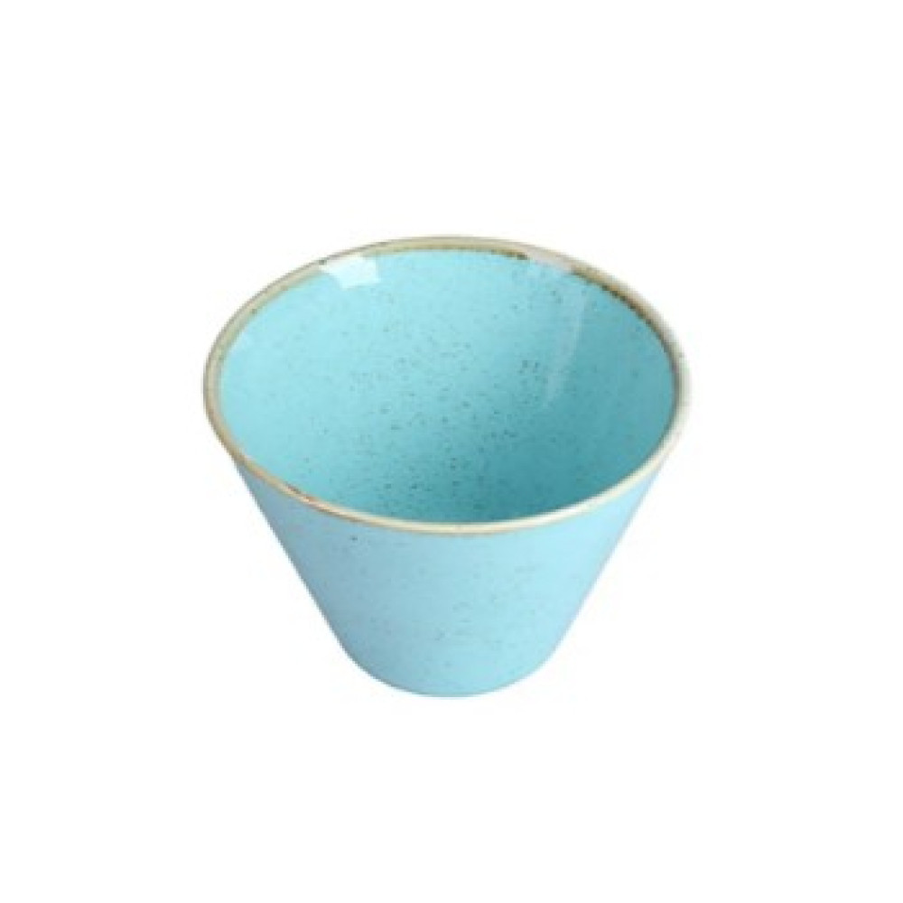 Салатник конус Porland Turquoise 9 см, бирюзовый фарфоровый