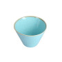 Салатник конус Porland Turquoise 9 см, бирюзовый фарфоровый