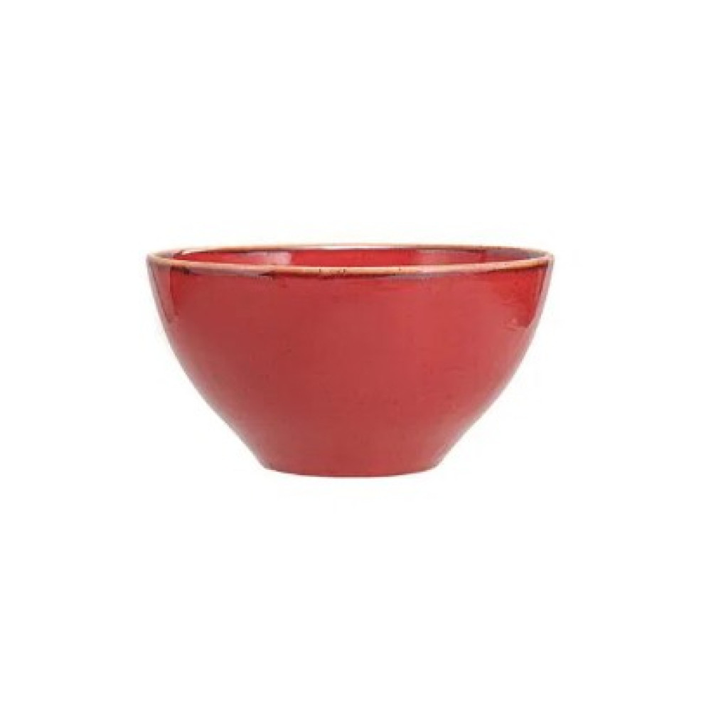 Салатник 16 см Porland Red 368216/R, красный фарфор