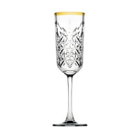Набор бокалов для шампанского Pasabahce Timeless Golden touch 175 мл, 4 шт (440356G)