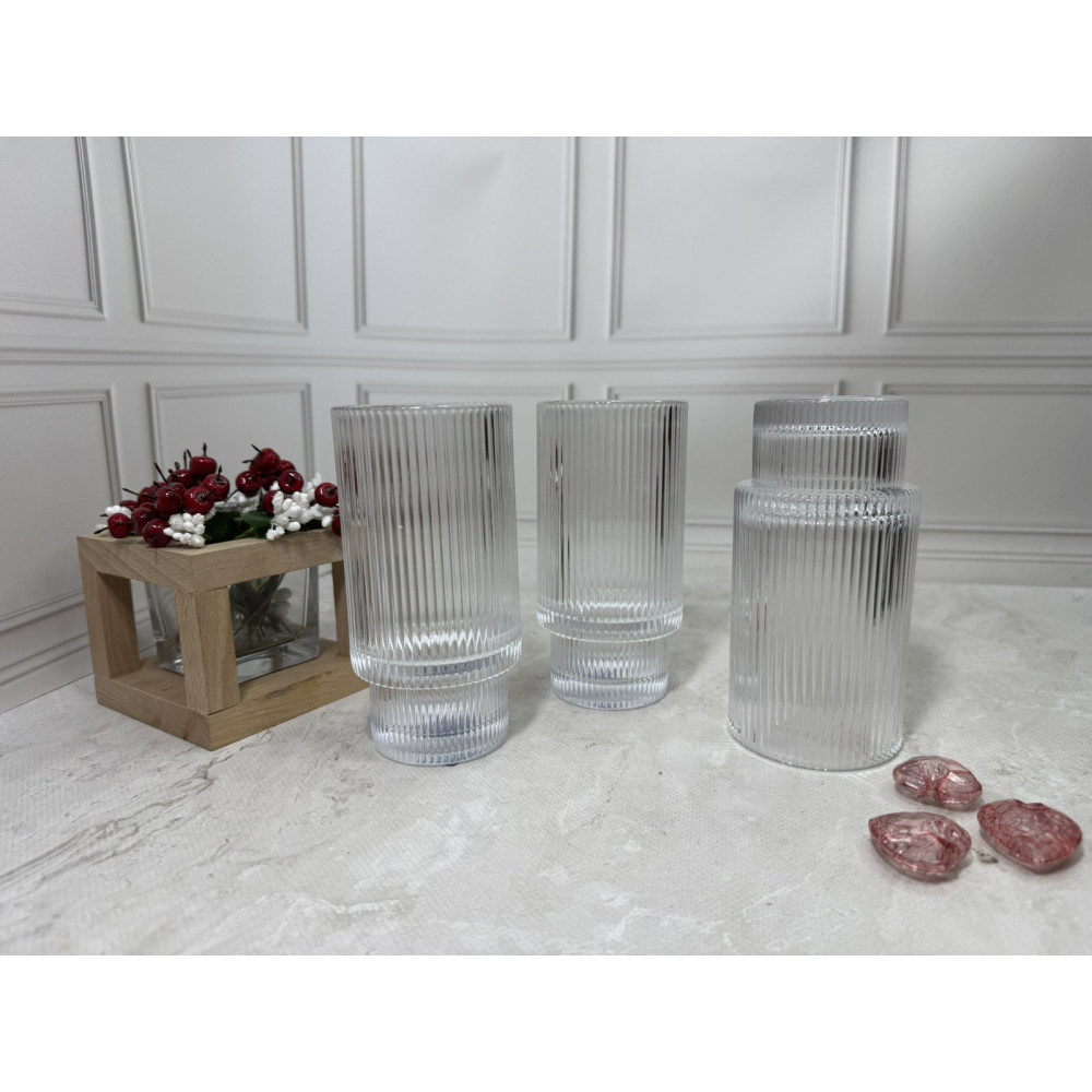 Набір склянок високих Хайлайн 330 мл, 6 шт, Helios DM334-2