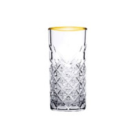 Набір високих склянок Timeless Golden touch 450 мл, 4 шт., Pasabahce 52800G