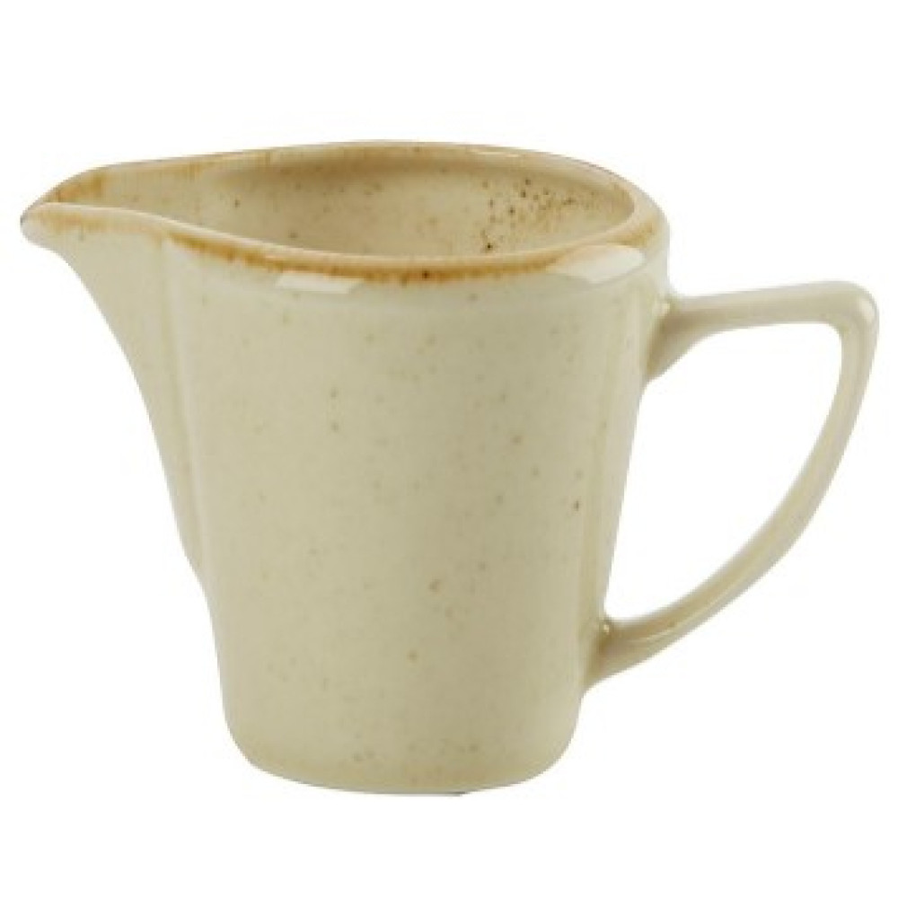 Молочник с ручкой Porland Beige 150 мл, бежевый фарфор (378415/B-6)