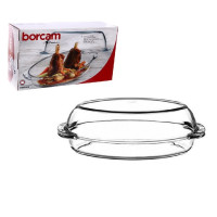 Каструля овальна скляна Borcam Pasabahce з кришкою 1,7л + 2,5л (59052-6)