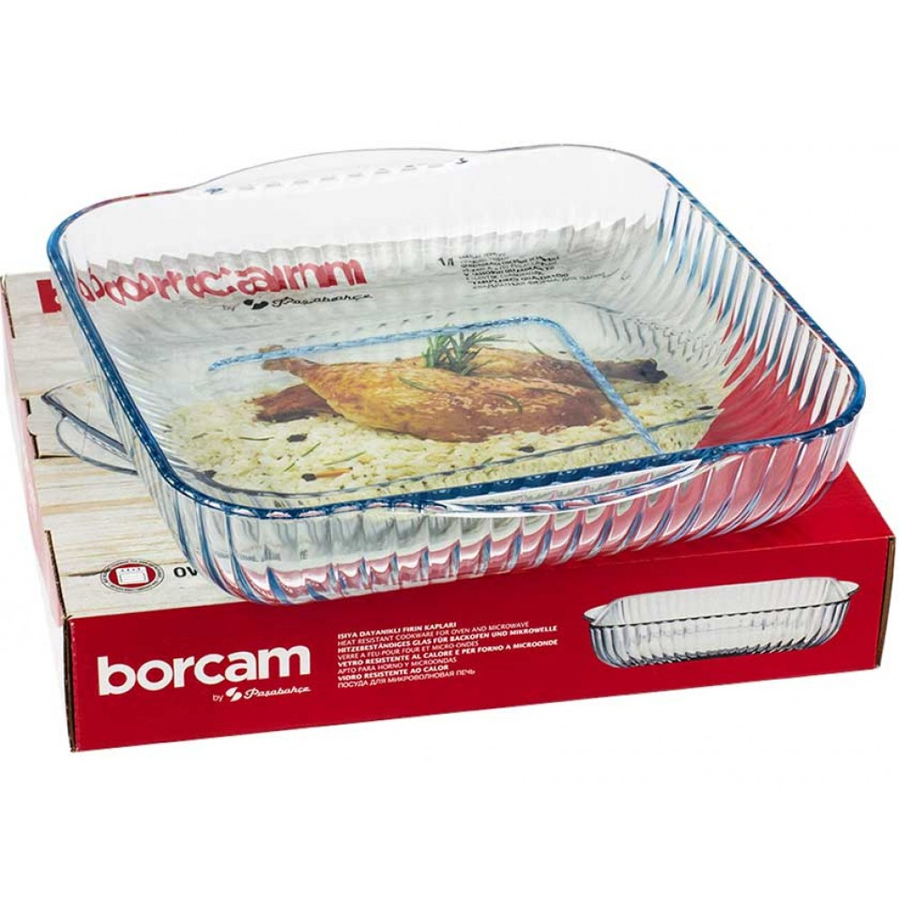 Форма для запікання скляна Pasabahce Borcam 317х282х60 мм (59394-6)