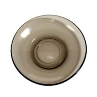 Блюдце скляне кругле 140 мм Helios 431470 (димчасте)