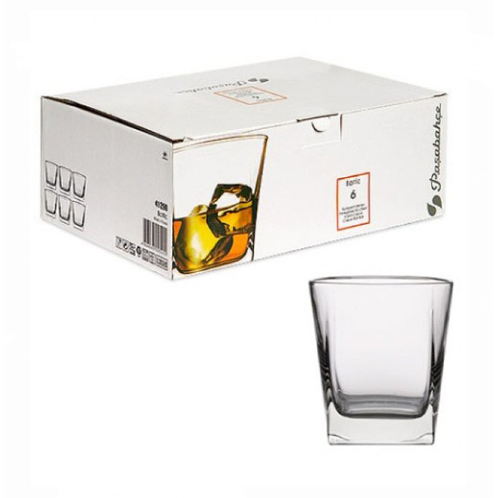 Набір стаканів для віскі Pasabahce Carre 310 мл, 6 шт (41290-6)