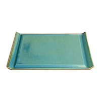 Блюдо прямоугольное для подачи 320х260 мм Porland Seasons Turquoise