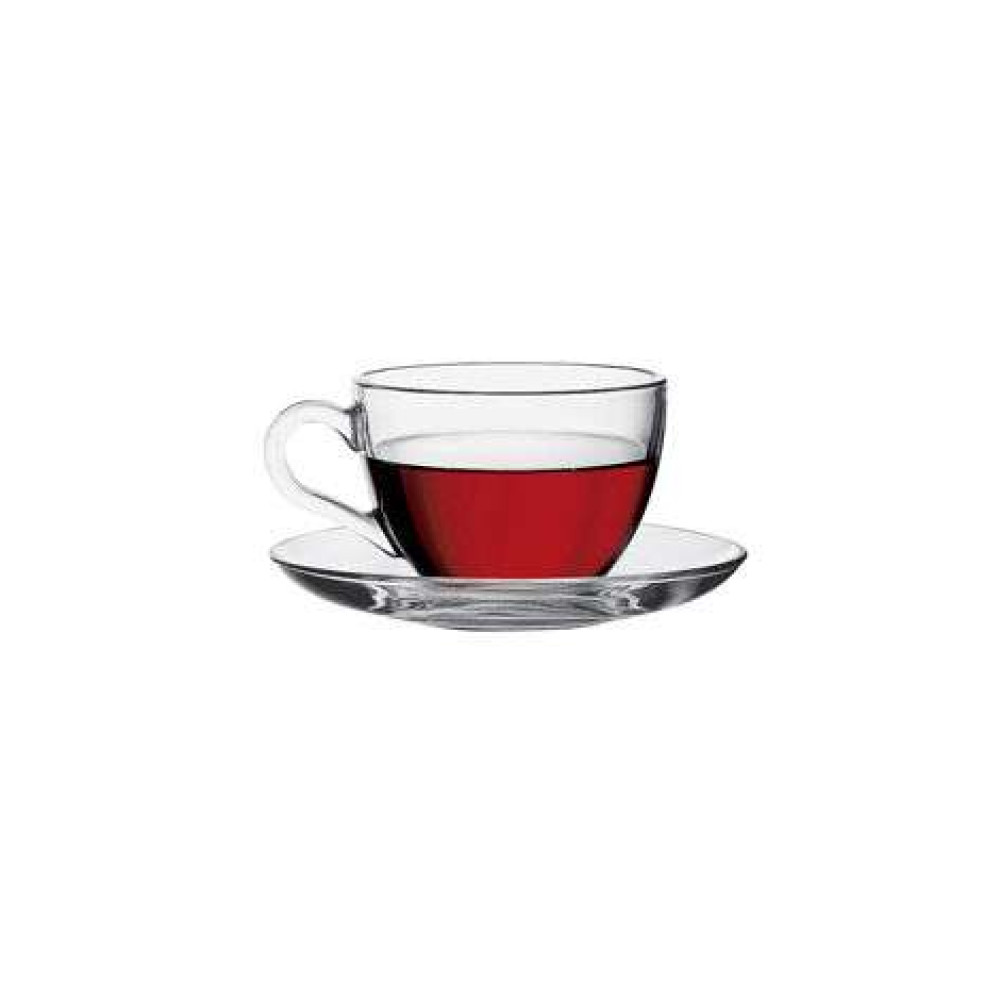 Чашка з блюдцем Pasabahce Basic 90 мл (97984)