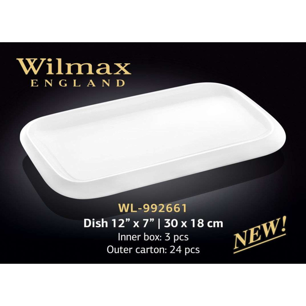 Wilmax Блюдо прямокутне з полями 300х180 мм
