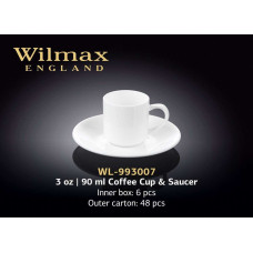 Wilmax Чашка кавова з блюдцем 90 мл