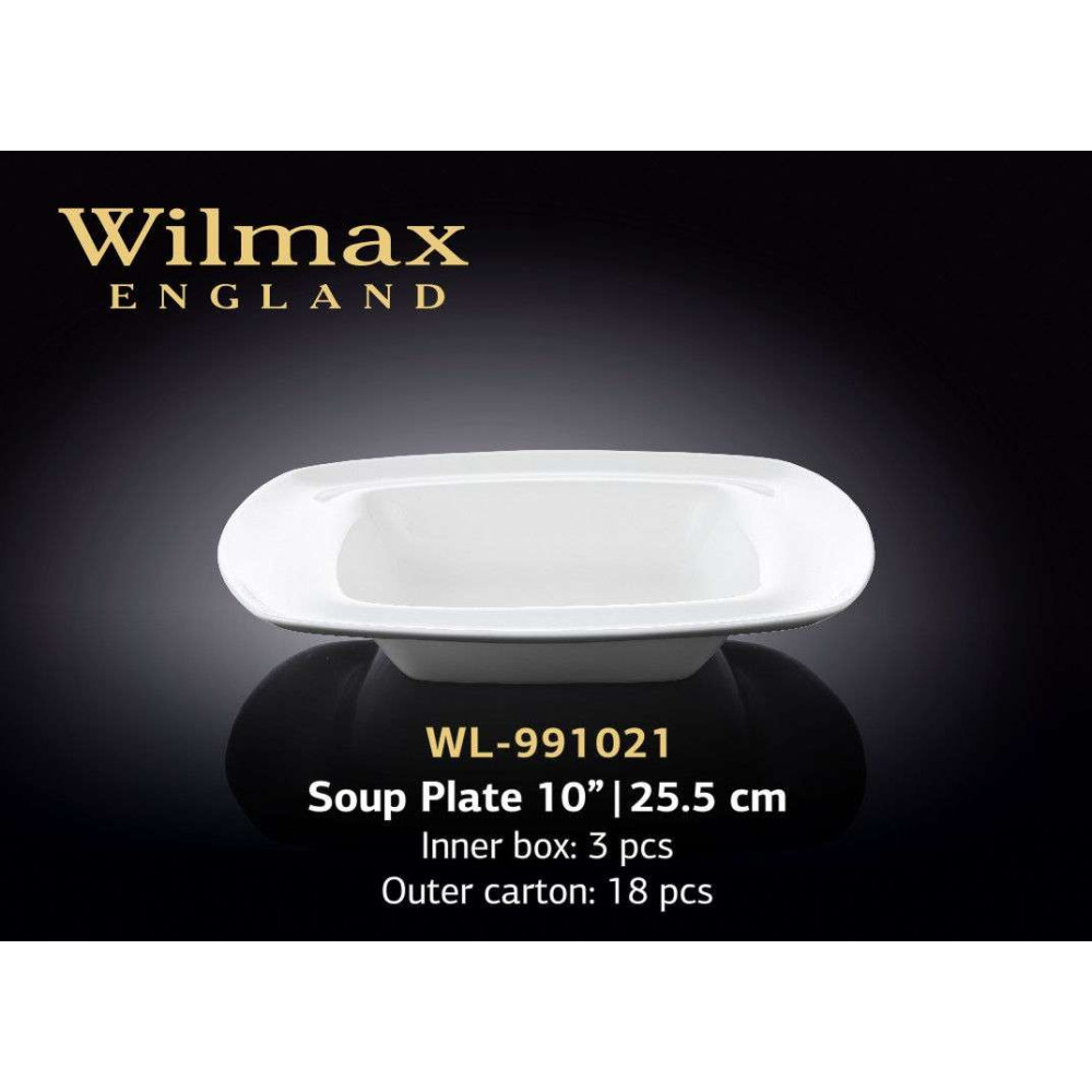 Wilmax Тарілка 1021 глибока квадратна 250 мм
