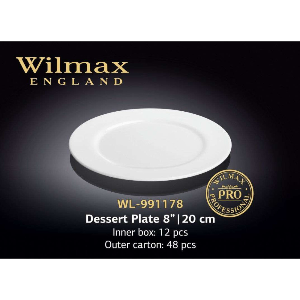 Wilmax Тарілка кругла з бортом 200 мм Pro