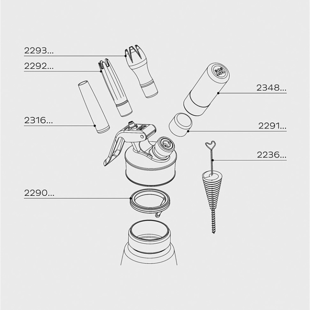 Сифон для холодных и горячих блюд iSi 1703 Gourmet Whip 1 л