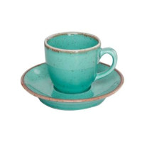 Porland Seasons Turquoise Чашка кавова 80 мл з блюдцем 120 мм в наборі