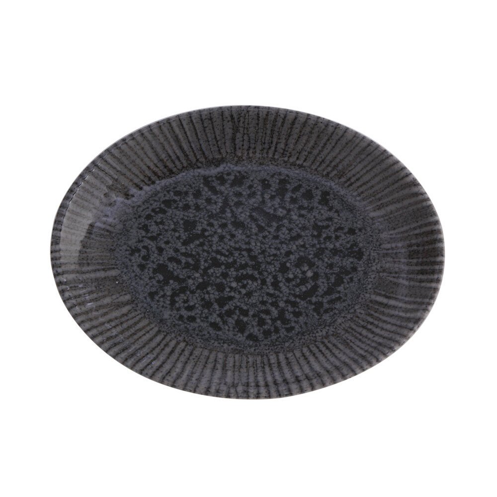 Porland Iris Dark Grey Блюдо овальне 260 мм