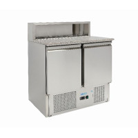 Стіл для піци 2-х дверний з гранітною поверхнею та бортом Forcold G-PS900-FC