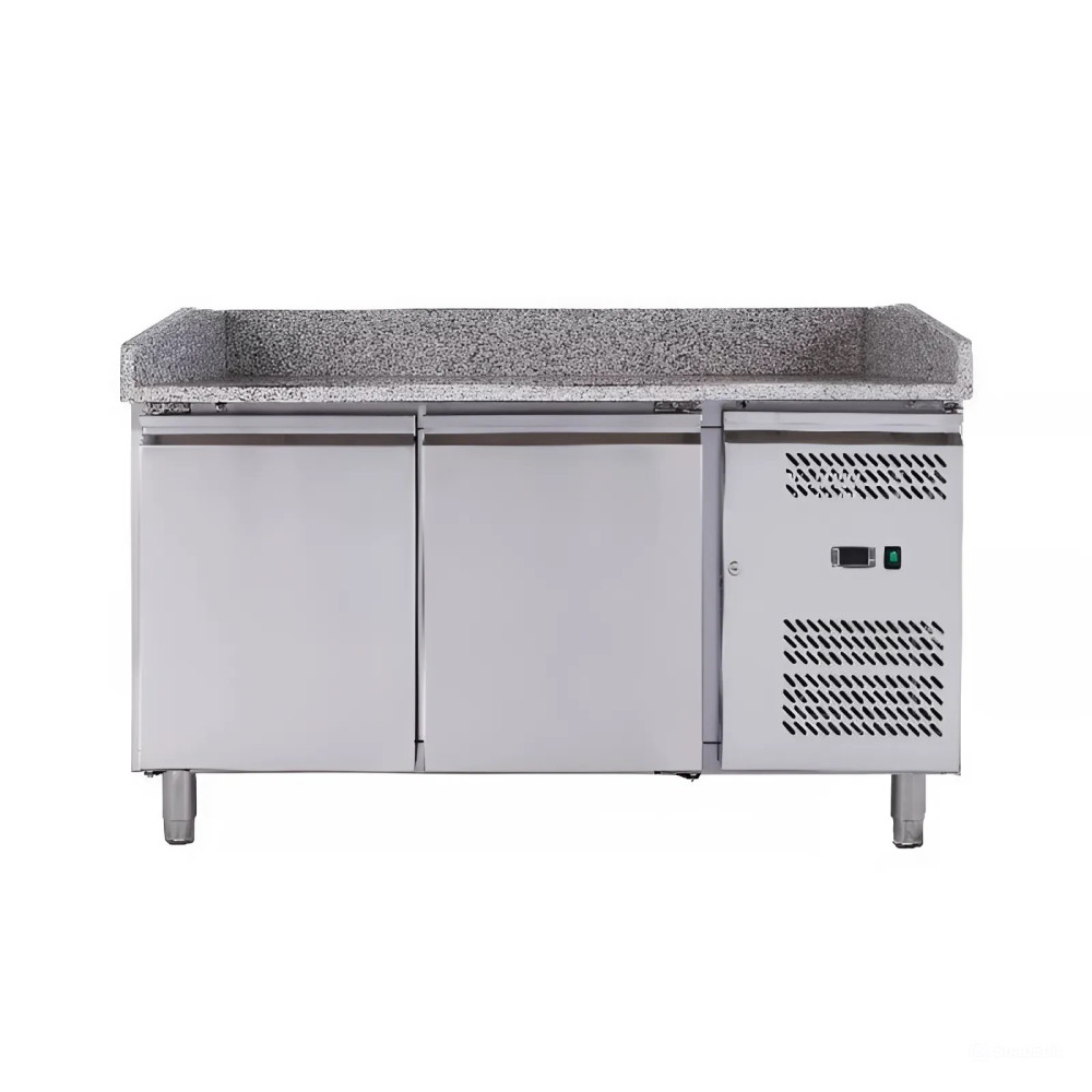 Стіл для піци 2-х дверний з бортом  Atelier А-PZ2600TN, гранітна поверхня