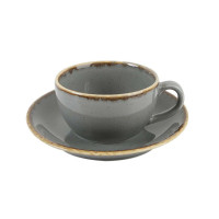 Чашка чайна з блюдцем 200 мл Porland Seasons Dark Gray
