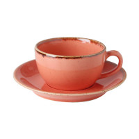 Чашка чайна 200 мл із блюдцем 160 мм у наборі Porland Seasons Orange