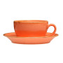 Чашка чайна 200 мл із блюдцем 160 мм у наборі Porland Seasons Orange
